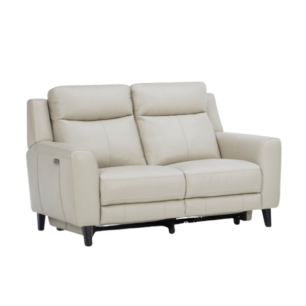 Jakob 2 Seater Leather Electric Recliner Lounge Beige