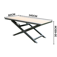 Jane 140cm Outdoor Height Adjustable Aluminum Table Charcoal