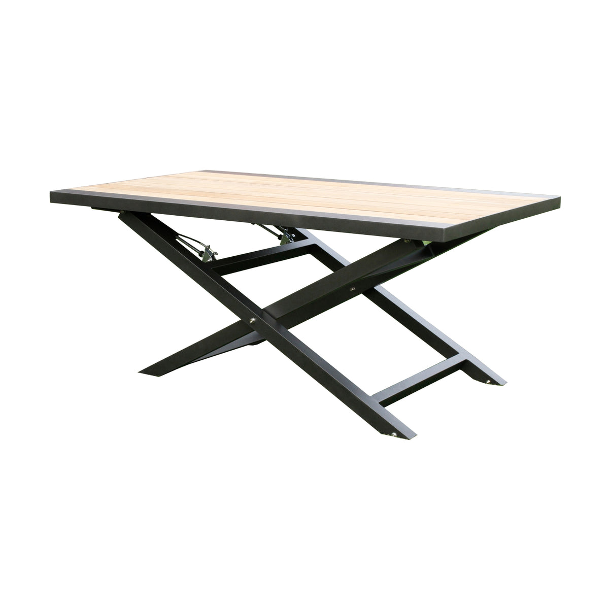 Jane 140cm Outdoor Height Adjustable Aluminum Table Charcoal