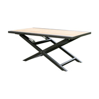 Jane 140cm Outdoor Height Adjustable Aluminum Table Charcoal