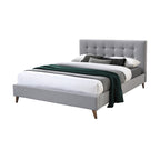 Janice Queen Bed Frame Fabric Grey