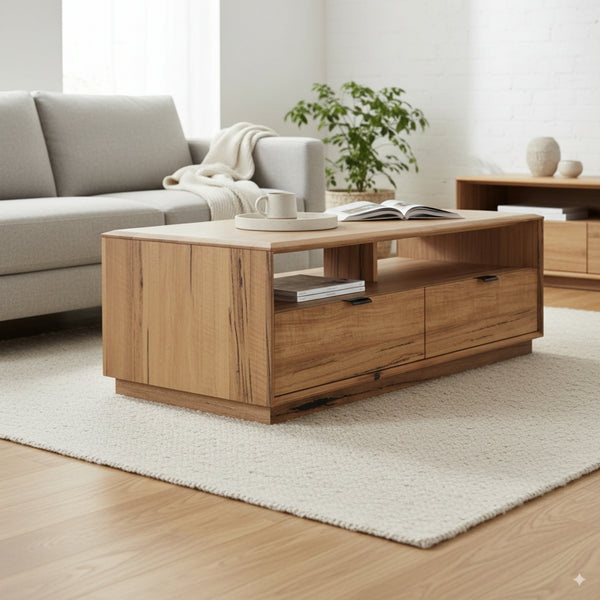 Japandi 130cm Coffee Table Natural Oak