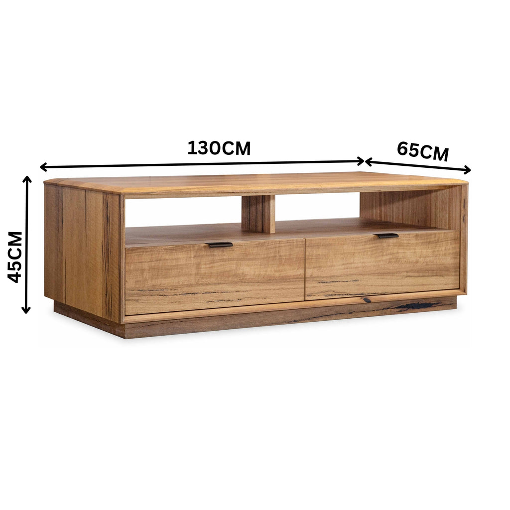 Japandi 130cm Coffee Table Natural Oak