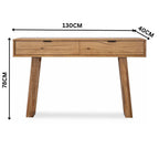 Japandi 130cm Console Table Natural Oak