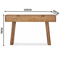 Japandi 130cm Console Table Natural Oak