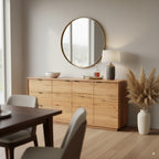 Japandi 180cm Buffet Table Natural Oak