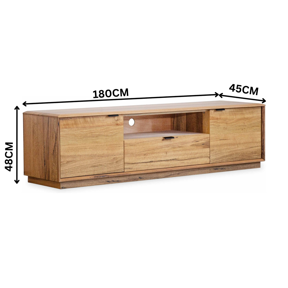 Japandi 180cm ETU Entertainment TV Unit Natural Oak