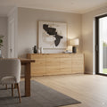 Japandi 220cm Buffet Table Natural Oak