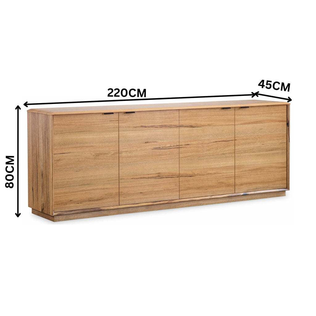 Japandi 220cm Buffet Table Natural Oak