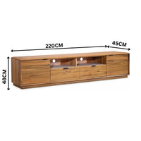 Japandi 220cm ETU Entertainment TV Unit Natural Oak