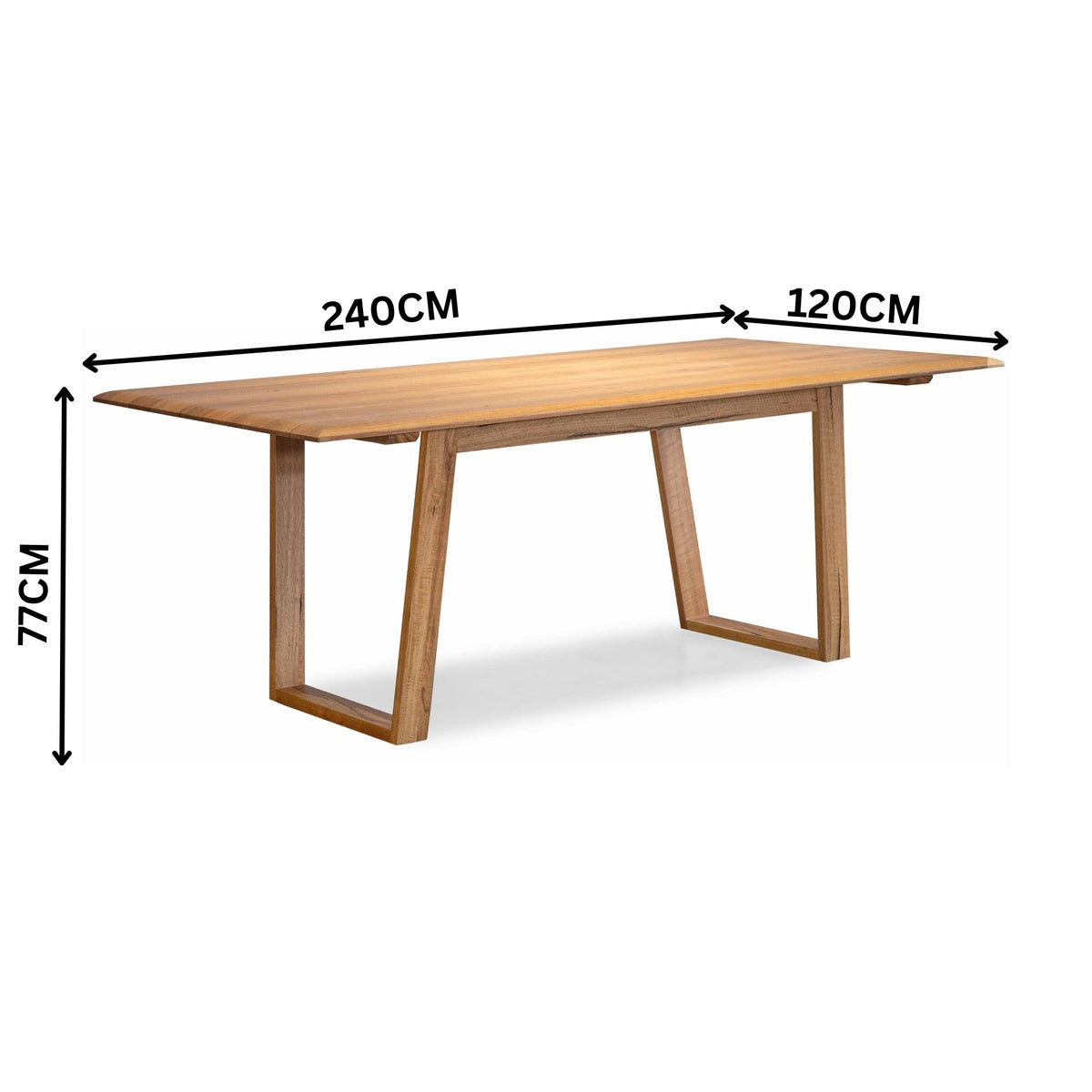 Japandi 240cm Dining Table Natural Oak