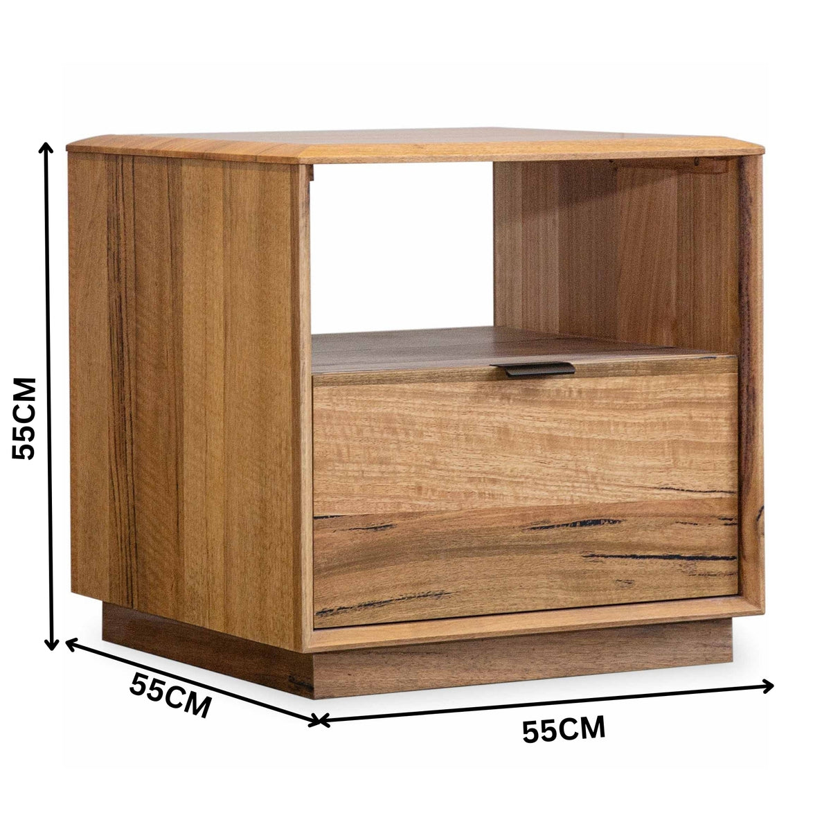 Japandi 55cm Lamp Table Natural Oak