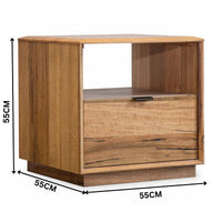 Japandi 55cm Lamp Table Natural Oak