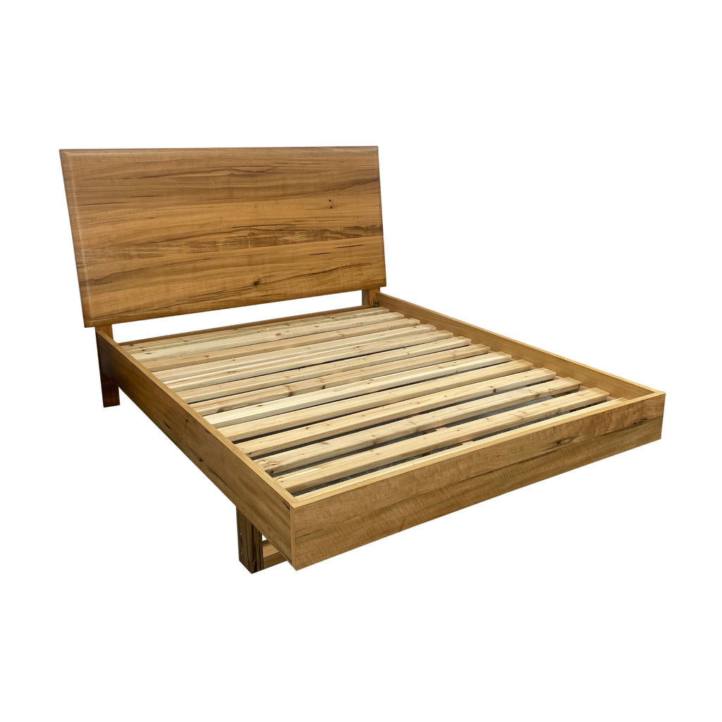 Japandi King Bed Solid Timber Frame Natural Oak