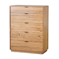 Japandi Tallboy Chest of Drawers Natural Oak