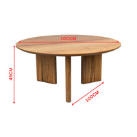 Japon 100cm Round Coffee Table Natural