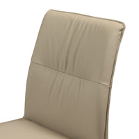 Japon 2pc Set Dining Chair Leather Seat Mocha Grey