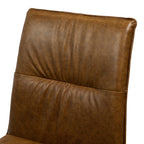 Japon 2pc Set Dining Chair Leather Seat Toffee Brown