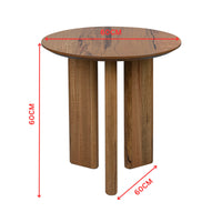 Japon 60cm Round Lamp Side Table Natural