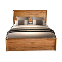 Japon Queen Bed Frame Gas Lift Storage Natural