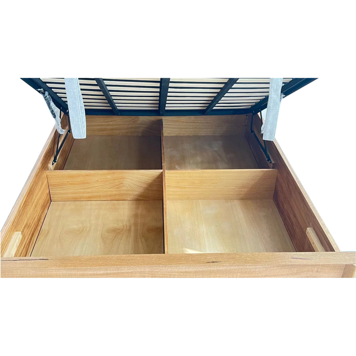 Japon Queen Bed Frame Gas Lift Storage Natural