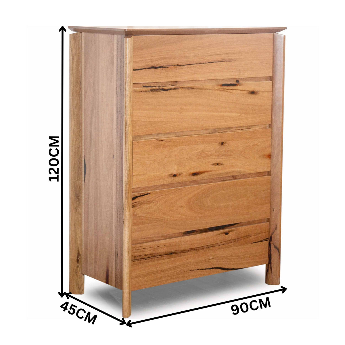 Japon Tallboy 5 Drawer Cabinet Storage Natural