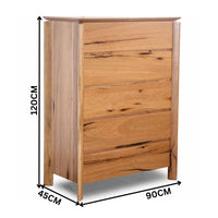 Japon Tallboy 5 Drawer Cabinet Storage Natural