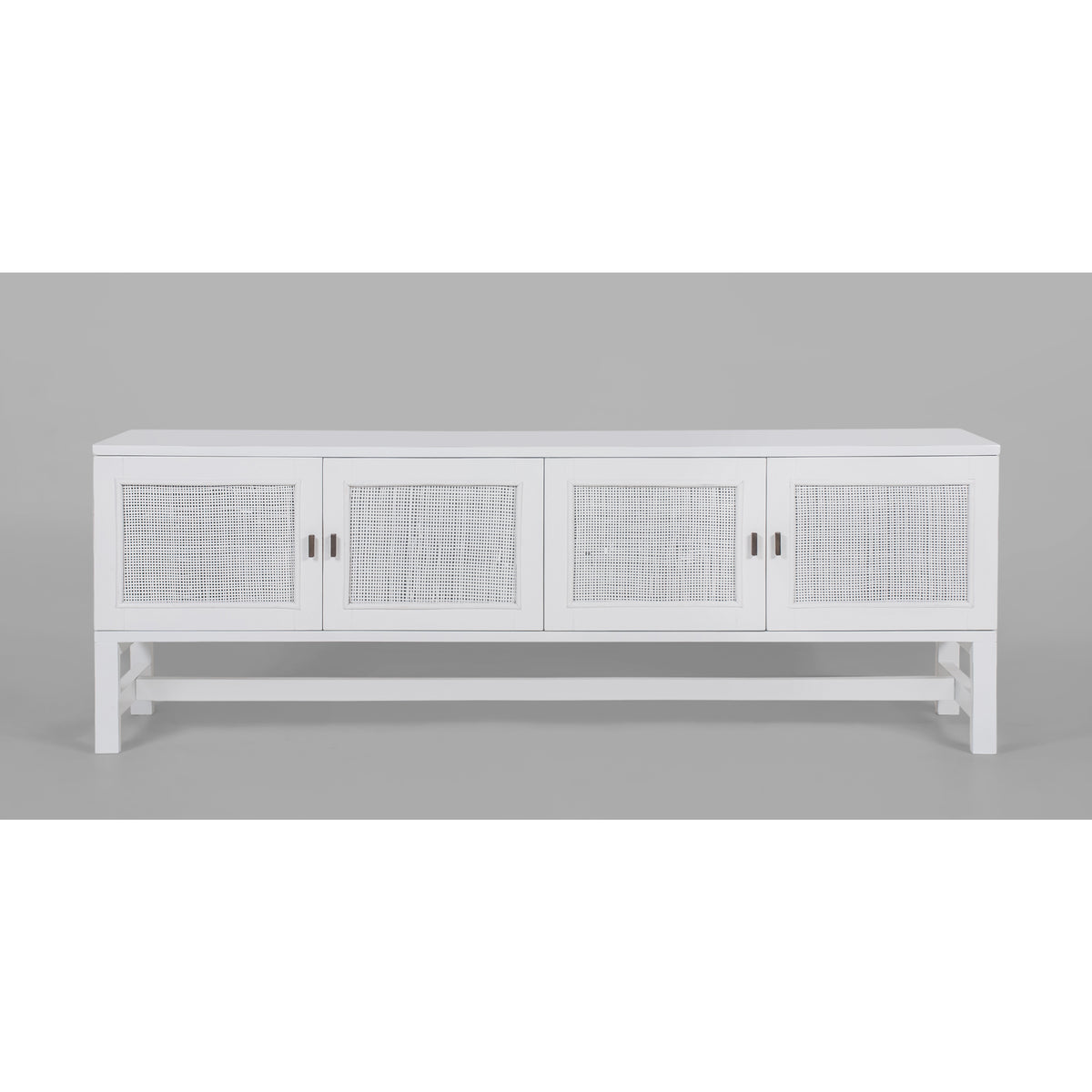 Jasmine ETU Entertainment TV Unit 160cm 4 Door Mindi Wood Rattan - White