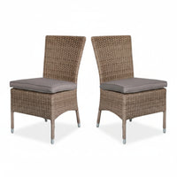 Java 2pc Set Outdoor Rattan Wicker Dining Chair