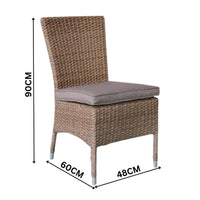 Java 2pc Set Outdoor Rattan Wicker Dining Chair