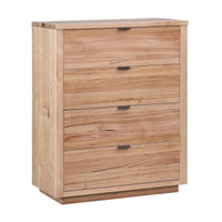 Javes Tallboy 4 Drawer Cabinet Storage Natural