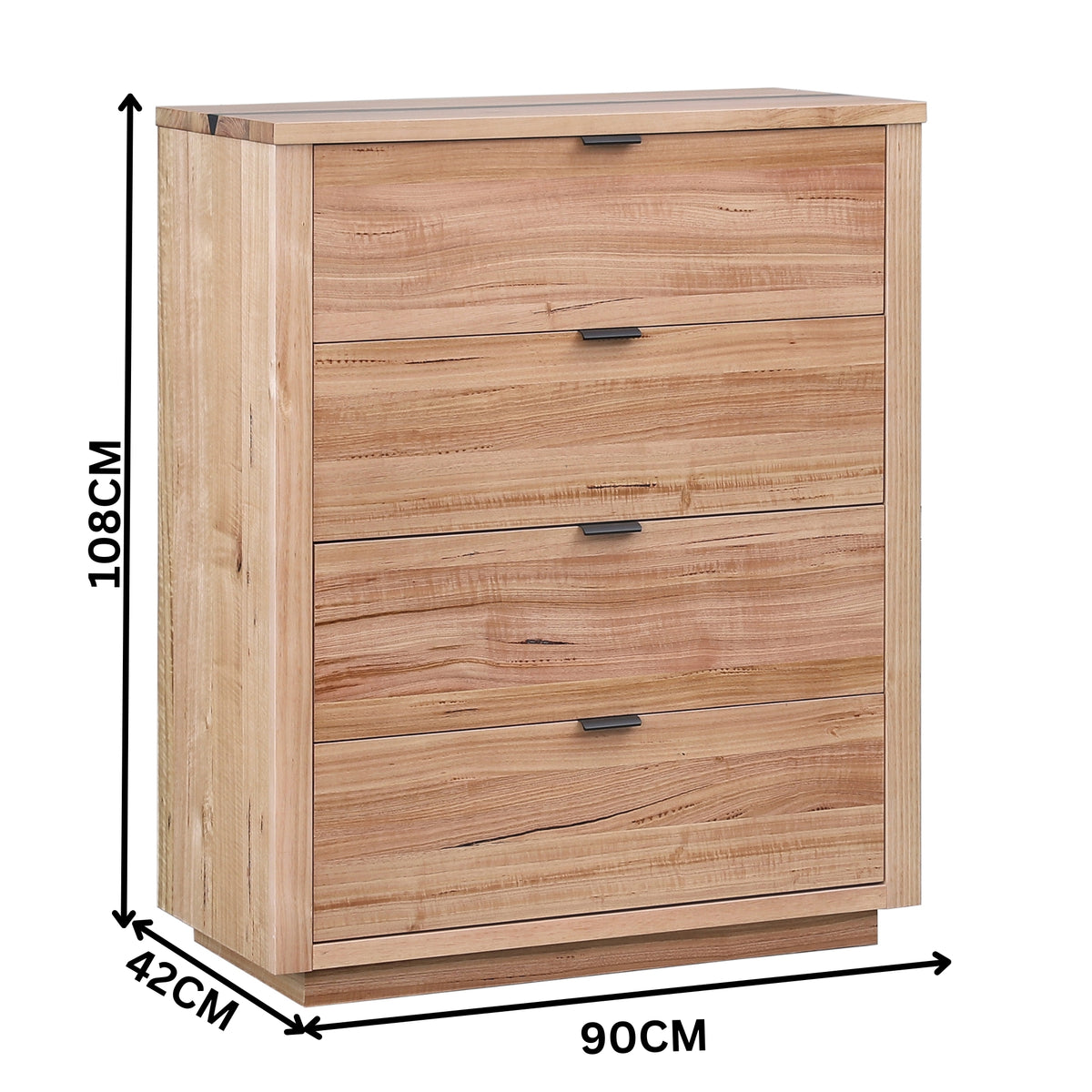 Javes Tallboy 4 Drawer Cabinet Storage Natural