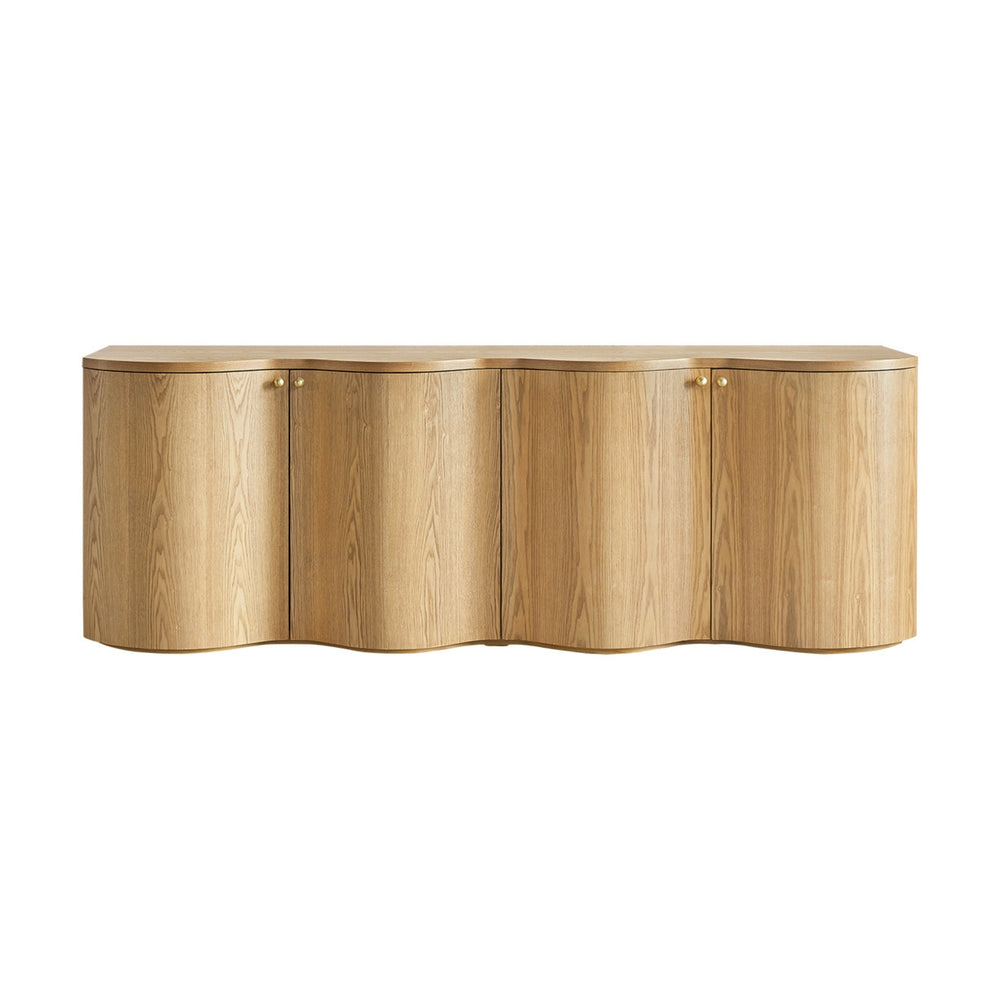 Wave 215cm 4 Door Buffet Table Storage Unit Natural – Divano Furniture