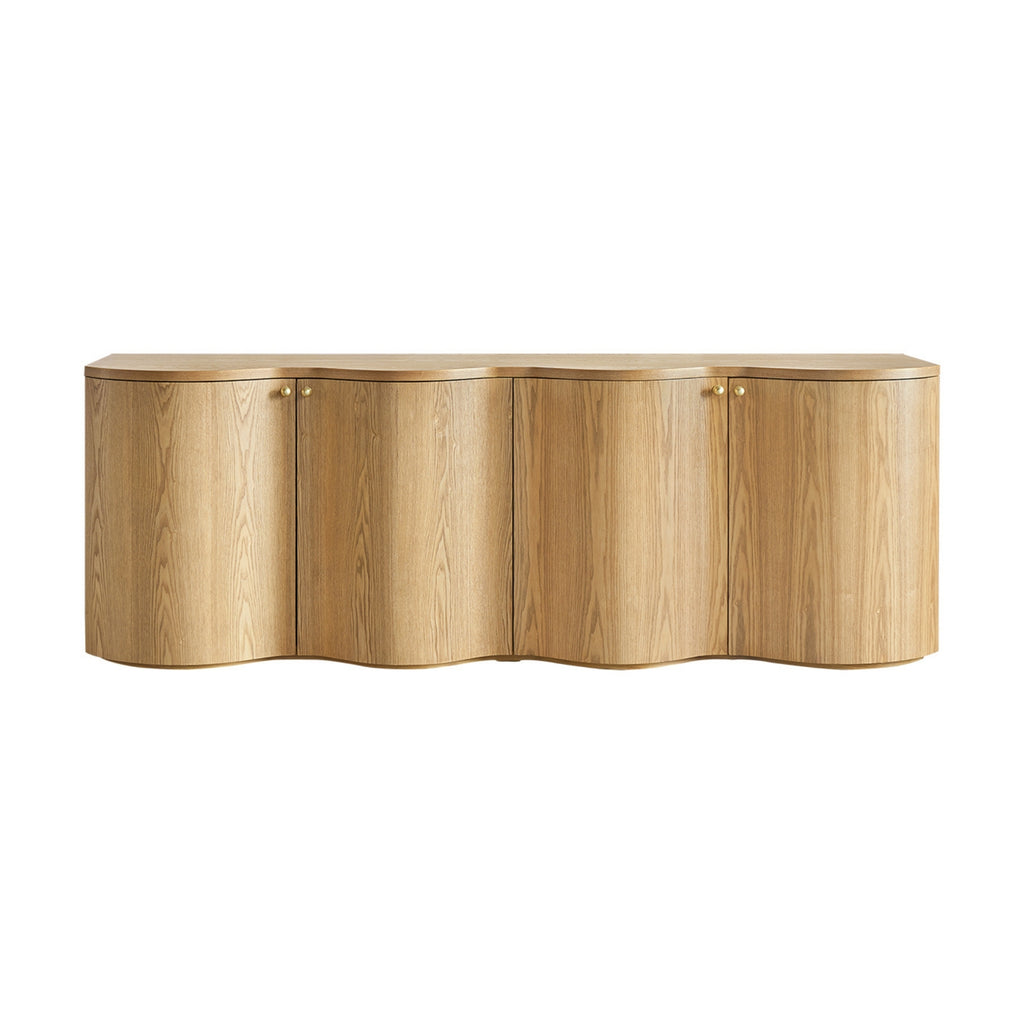 Jaya 215cm 4 Door Buffet Table Storage Unit Natural