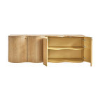 Jaya 215cm 4 Door Buffet Table Storage Unit Natural