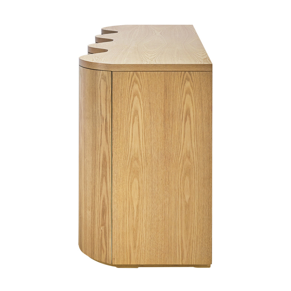 Jaya 215cm 4 Door Buffet Table Storage Unit Natural