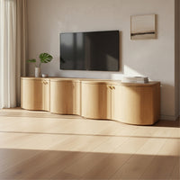 Jaya 215cm 4 Door ETU Enterntainment TV Unit Natural