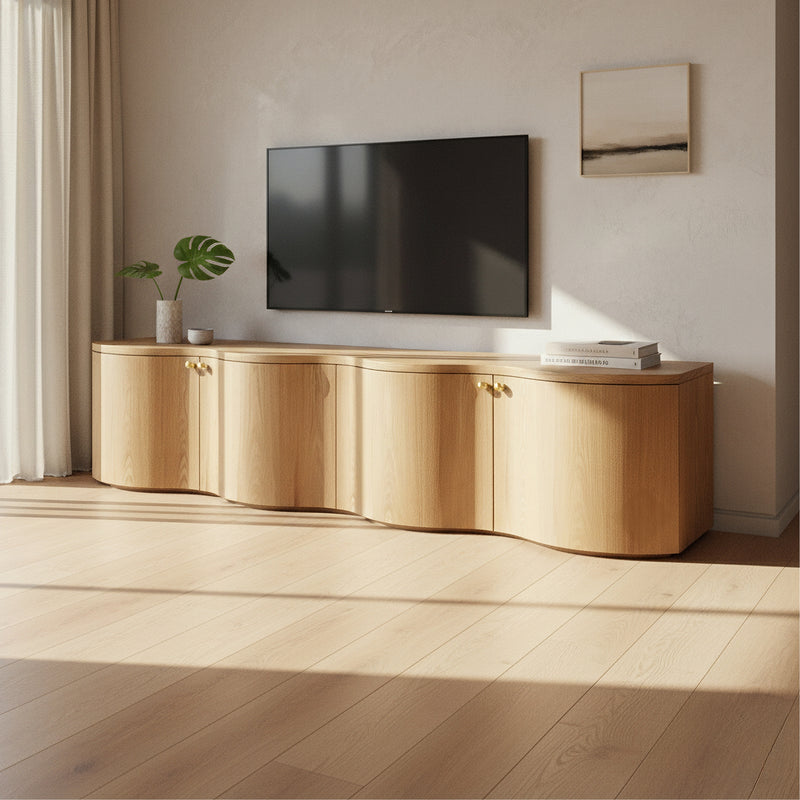 Jaya 215cm 4 Door ETU Enterntainment TV Unit Natural