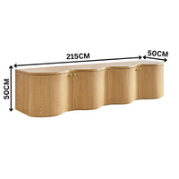 Jaya 215cm 4 Door ETU Enterntainment TV Unit Natural