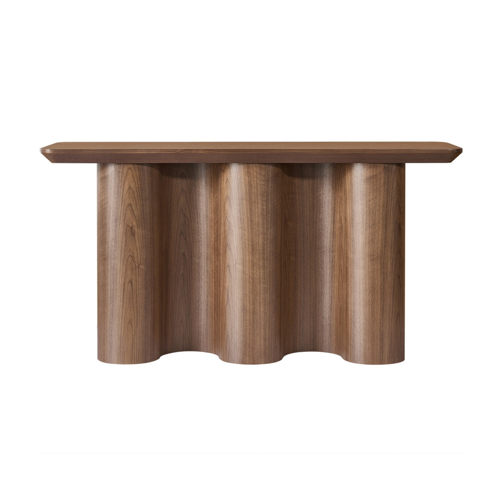 Jaya Wave 150cm Console Hallway Entrance Table Walnut
