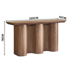 Jaya Wave 150cm Console Hallway Entrance Table Walnut