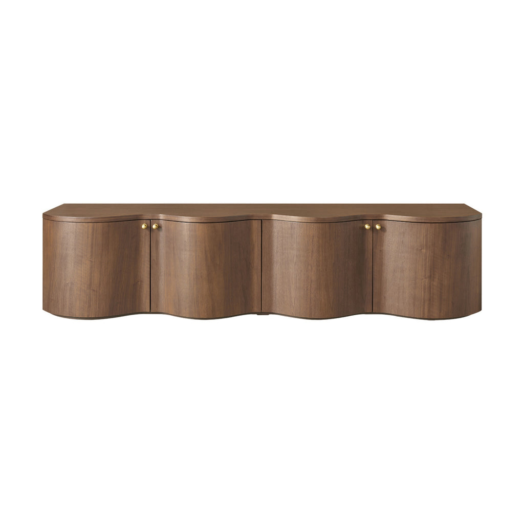 Jaya Wave 215cm 4 Door ETU Enterntainment TV Unit Walnut