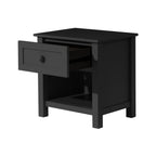 Jessica 4pc Single Bedroom Set Bed Frame Bedside Tallboy Black