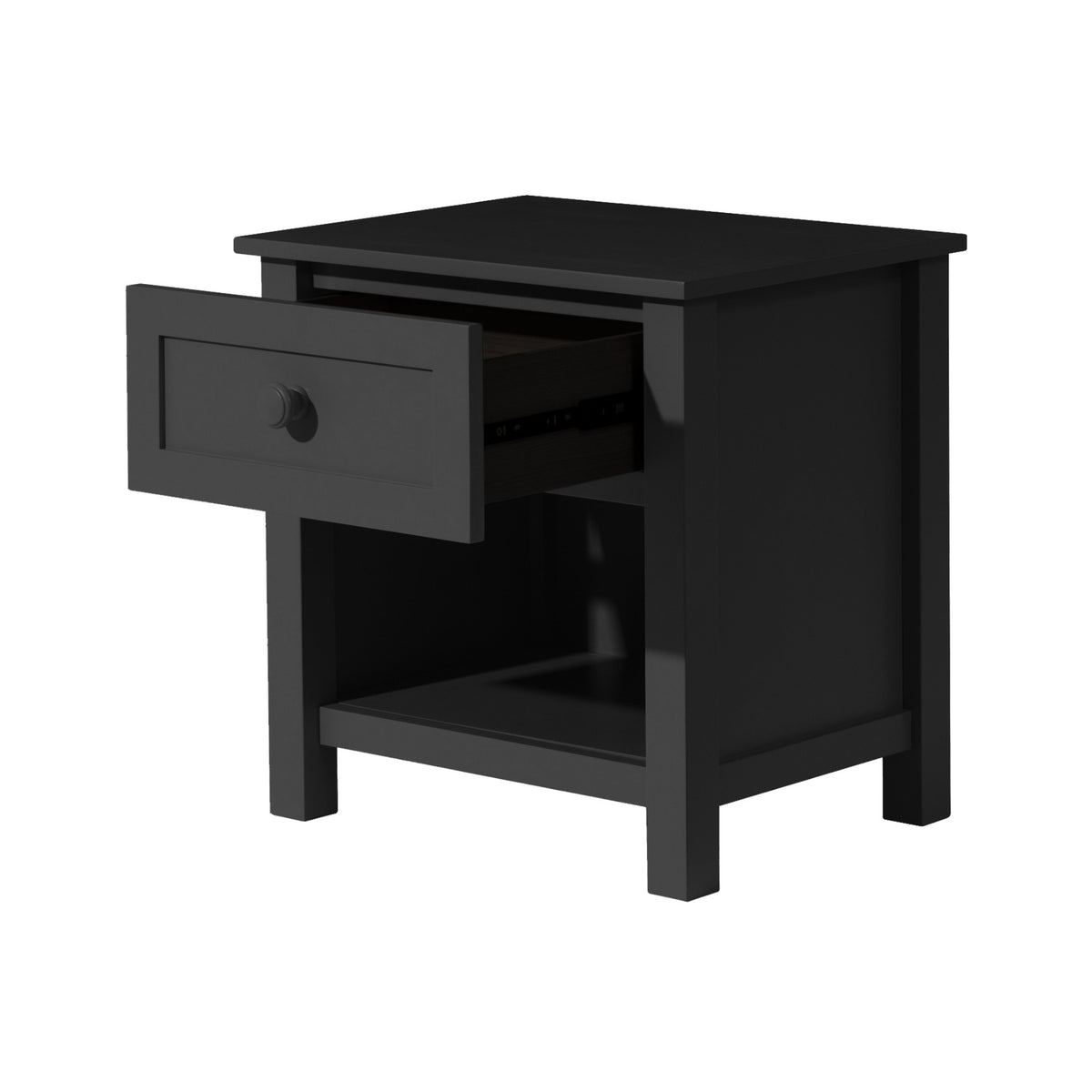 Jessica 4pc Single Bedroom Set Bed Frame Bedside Tallboy Black