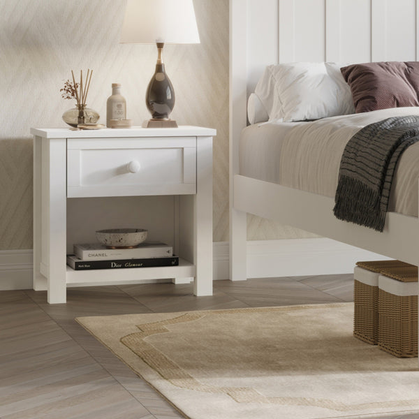 Jessica Bedside Table White