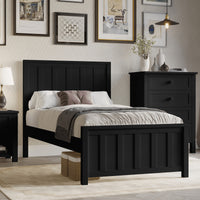 Jessica Single Size Bed Frame Black