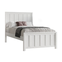 Jessica Single Size Bed Frame White