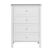Jessica Tallboy Chest of Drawers White