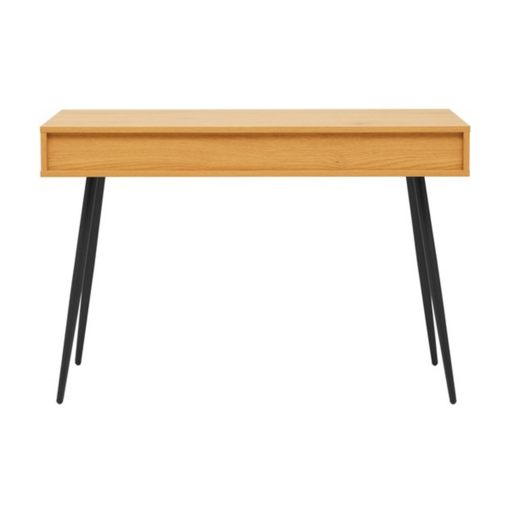 Jinan 110cm Study Desk Oak, rear view