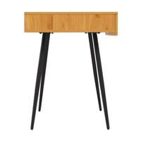 Jinan 110cm Study Desk Oak, side view